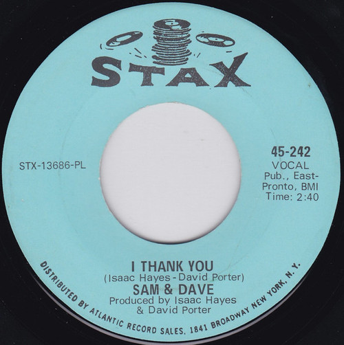 Sam & Dave - I Thank You / Wrap It Up (7", Single, Pla)