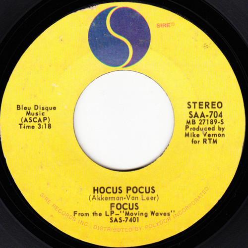 Focus (2) - Hocus Pocus / Hocus Pocus II (7", Single)