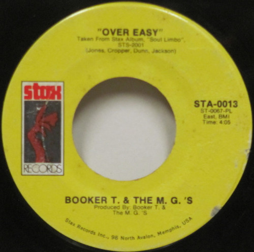 Booker T. & The MG's* - Over Easy / Hang 'Em High (7", RP, Pla)