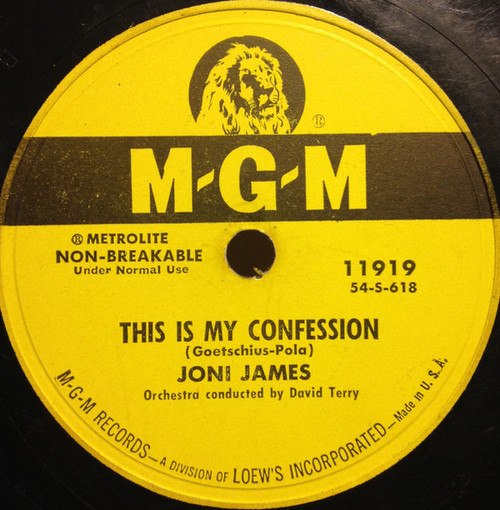 Joni James - This Is My Confession (10")