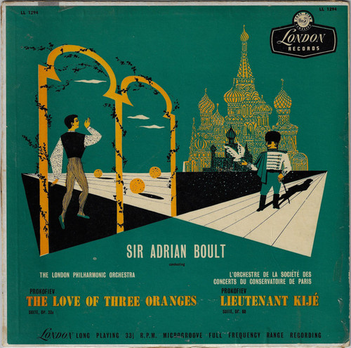 Sir Adrian Boult Conducting The London Philharmonic Orchestra*, L'Orchestre De La Société Des Concerts Du Conservatoire De Paris*, Prokofiev* - The Love Of Three Oranges (Suite, Op. 33a) / Lieutenant Kijé Suite, (Op. 60) (LP)