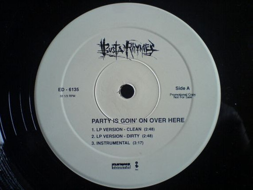 Busta Rhymes - Party Is Goin' On Over Here (12", Promo)