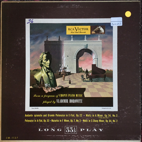 Vladimir Horowitz, Chopin* - From A Program Of Chopin Piano Music Played By Vladimir Horowitz (LP, Mono) Vladimir Horowitz, Chopin* - From A Program Of Chopin Piano Music Played By Vladimir Horowitz (LP, Mono)