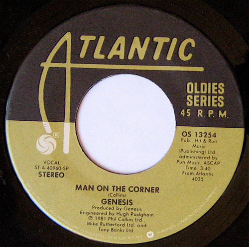 Genesis - Man On The Corner / Paperlate (7")