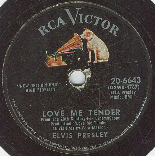 Elvis Presley - Love Me Tender / Anyway You Want Me (Shellac, 10", Single)