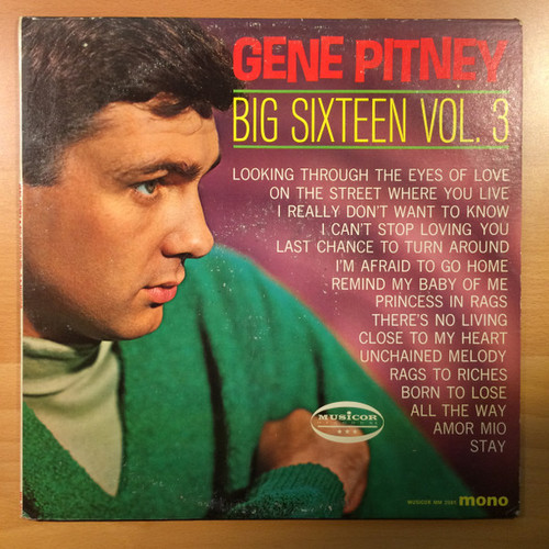 Gene Pitney - Big Sixteen Vol. 3 (LP, Album, Comp, Mono)_3887834551