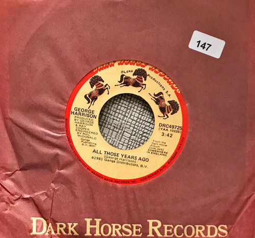 George Harrison - All Those Years Ago (7", Single, AR )