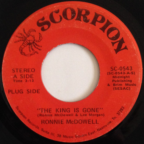 Ronnie McDowell - The King Is Gone (7", Single, Mono, Promo)