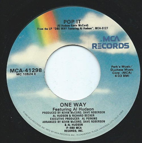 One Way Featuring Al Hudson - Pop It (7", Single)