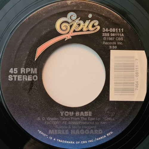 Merle Haggard - You Babe (7", Single, Styrene)