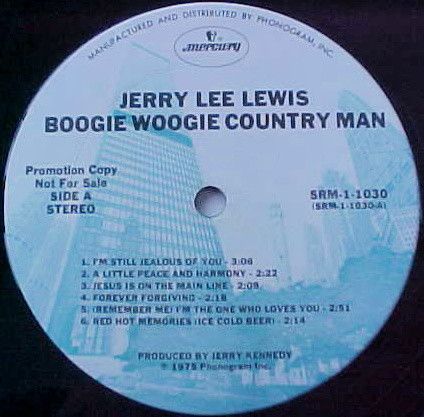 Jerry Lee Lewis - Boogie Woogie Country Man (LP, Album, Promo)