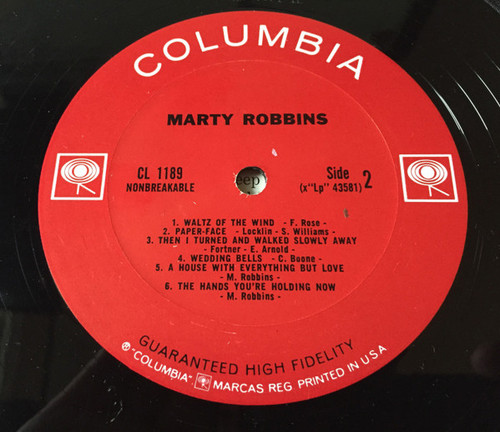 Marty Robbins - Marty Robbins (LP, Album, Mono)