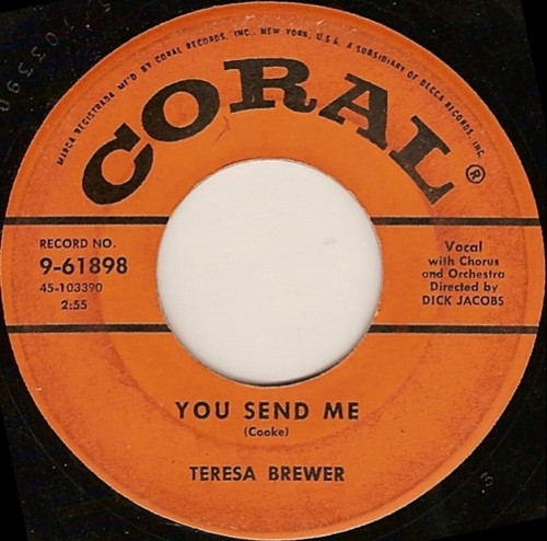 Teresa Brewer - You Send Me (7", Single, Ric)