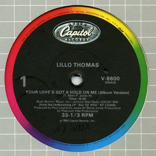 Lillo Thomas - Your Love's Got A Hold On Me (12")