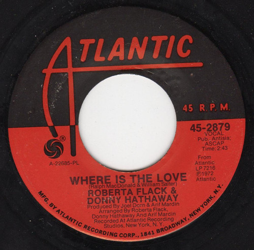 Roberta Flack & Donny Hathaway - Where Is The Love / Mood (7", Single, PL )