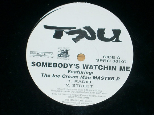 Tru - Somebody's Watchin Me (12", Promo)