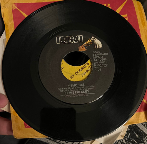 Elvis Presley - Memories / Charro (7", Single, Mono)