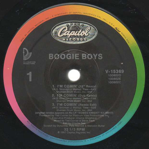 Boogie Boys - I'm Comin' (Remix) / Romeo Knight (12")