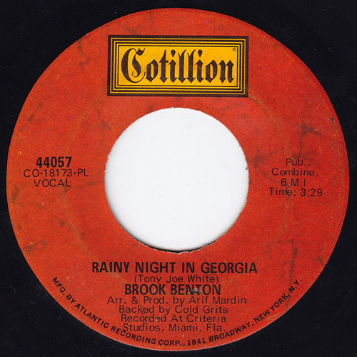 Brook Benton - Rainy Night In Georgia / Where Do I Go From Here (7", Single, PL )