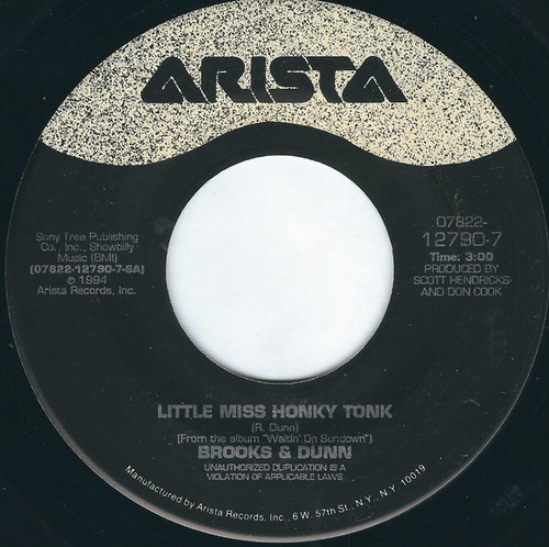 Brooks & Dunn - Little Miss Honky Tonk (7", Single)