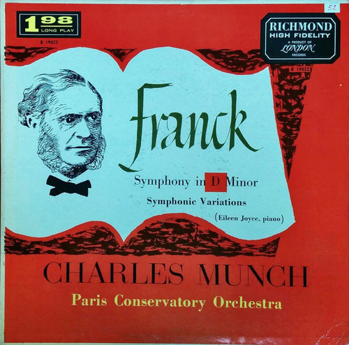 César Franck, The Paris Conservatoire Orchestra*, Charles Munch, Eileen Joyce -  Symphony In D Minor - Symphonic Variations (LP, Mono)