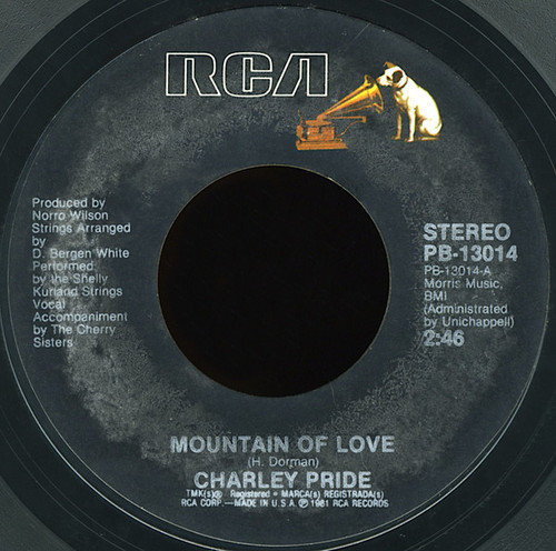 Charley Pride - Mountain Of Love (7", Single, Styrene, Ind)