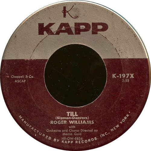 Roger Williams (2) - Till / Big Town (7", Single, Roc)