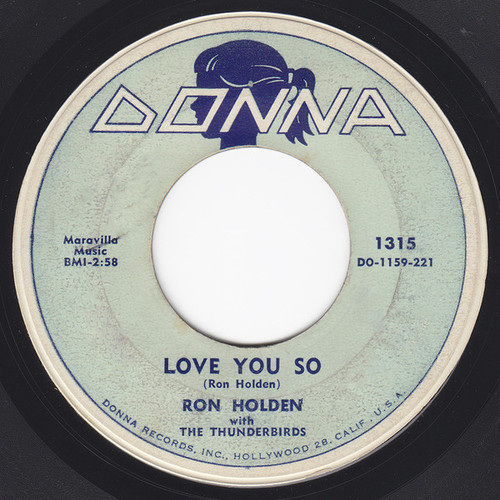 Ron Holden With The Thunderbirds (3) - Love You So / My Babe (7", Single, Mon)