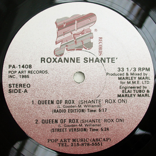Roxanne Shante'* - Queen Of Rox (Shante' Rox On) (12")