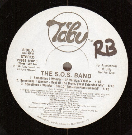 The S.O.S. Band - Sometimes I Wonder (12", Promo)