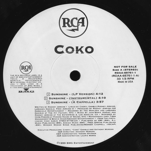 Coko - Sunshine (12", Promo)