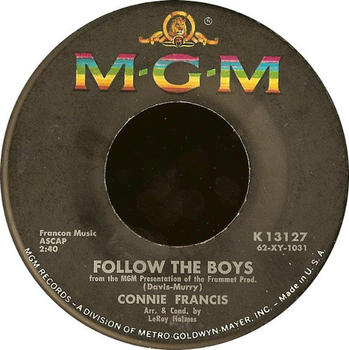 Connie Francis - Follow The Boys (7", Single, MGM)