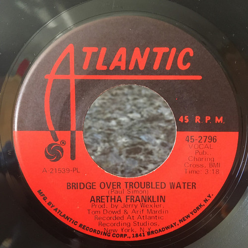 Aretha Franklin - Bridge Over Troubled Water (7", Single, Pla)