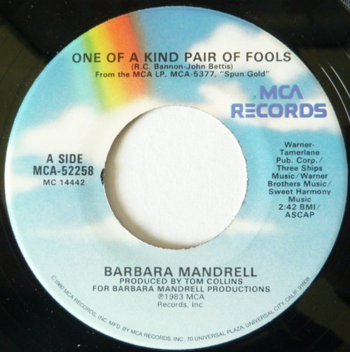 Barbara Mandrell - One Of A Kind Pair Of Fools (7")