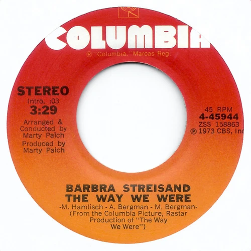 Barbra Streisand - The Way We Were (7", Single, Styrene, Pit)