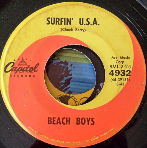 Beach Boys* - Surfin' U.S.A. / Shut Down (7", Single, Scr)