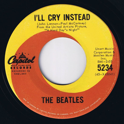 The Beatles - I'll Cry Instead (7", Single)