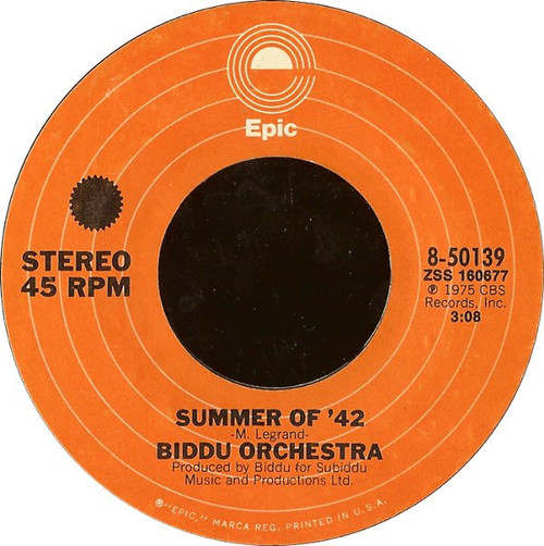 Biddu Orchestra - Summer Of '42 (7", Single, Styrene, Ter)