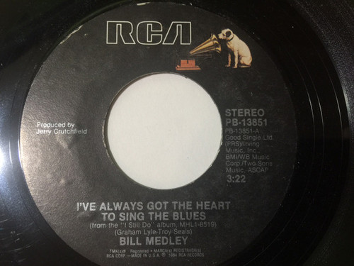 Bill Medley - I've Always Got The Heart To Sing The Blues (7", Single)