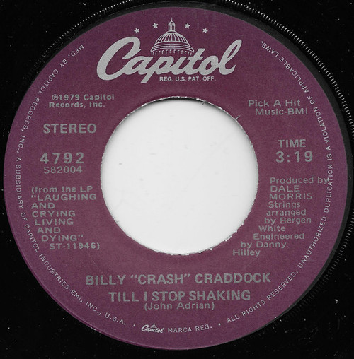Billy "Crash" Craddock* - Till I Stop Shaking (7", Jac)