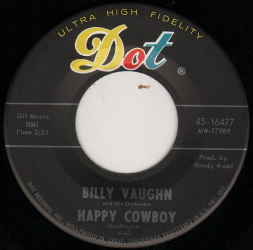 Billy Vaughn And His Orchestra - Happy Cowboy / Broken Doll (7")