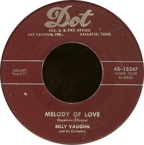 Billy Vaughn And His Orchestra - Melody Of Love / Joy Ride (7", Single, Ind)