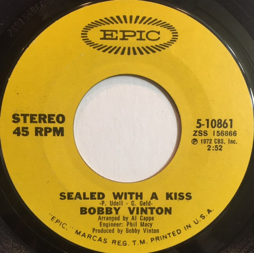 Bobby Vinton - Sealed With A Kiss / All My LIfe (7")