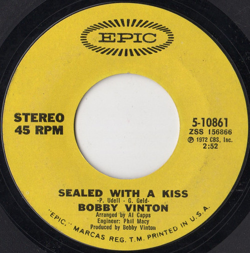 Bobby Vinton - Sealed With A Kiss / All My LIfe (7", Ter)