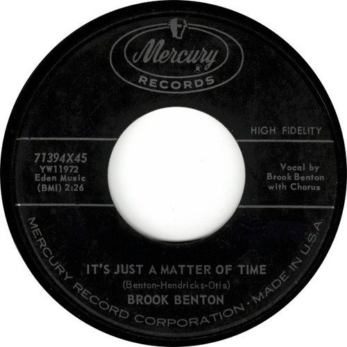 Brook Benton - It's Just A Matter Of Time / Hurtin' Inside (7", Single)