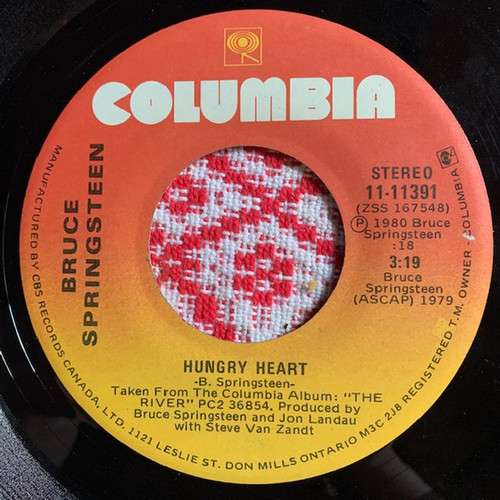Bruce Springsteen - Hungry Heart / Held Up Without A Gun (7", Single)