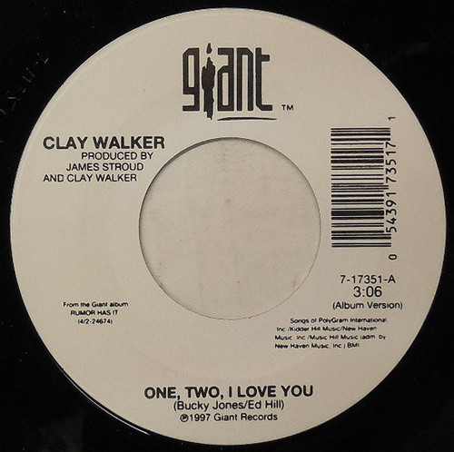 Clay Walker - One, Two, I Love You (7", Single)