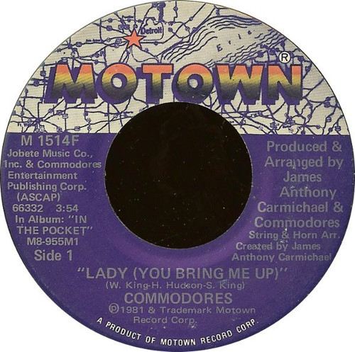 Commodores - Lady (You Bring Me Up) (7", Single)