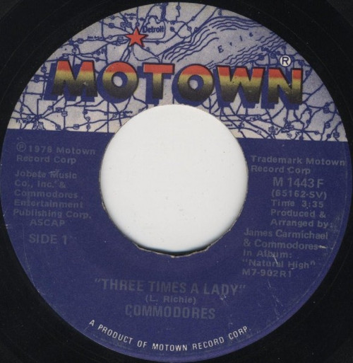 Commodores - Three Times A Lady (7", Single)