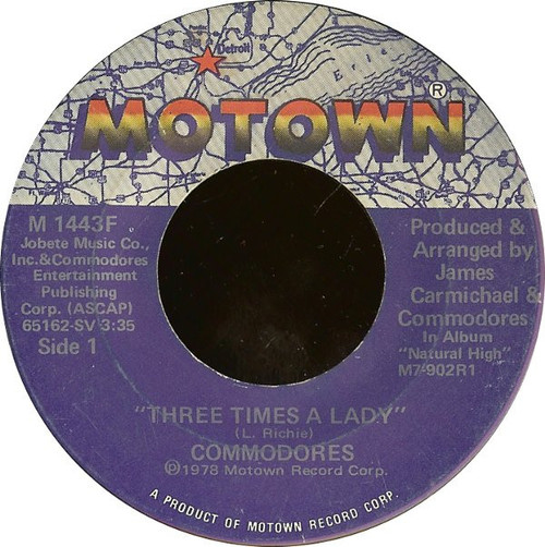 Commodores - Three Times A Lady (7", Single)
